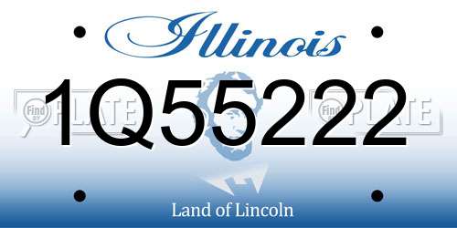 1Q55222 Illinois License Plate