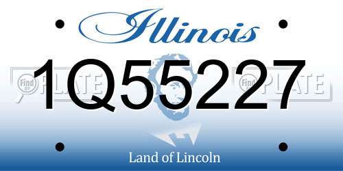 1Q55227 Illinois License Plate