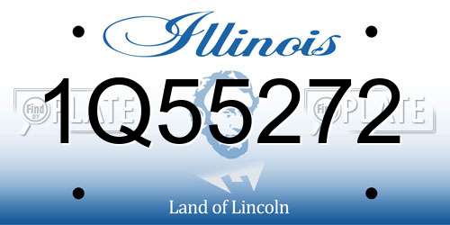 1Q55272 Illinois License Plate