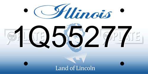 1Q55277 Illinois License Plate