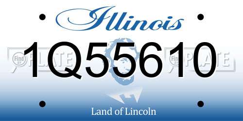 1Q55610 Illinois License Plate