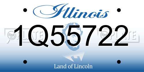1Q55722 Illinois License Plate