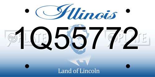 1Q55772 Illinois License Plate