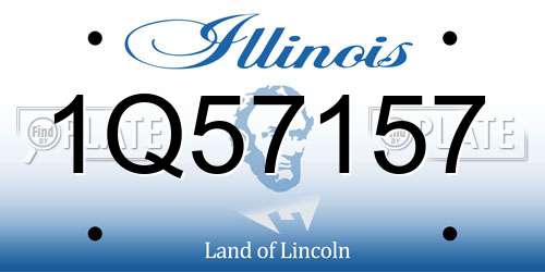 1Q57157 Illinois License Plate