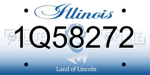 1Q58272 Illinois License Plate