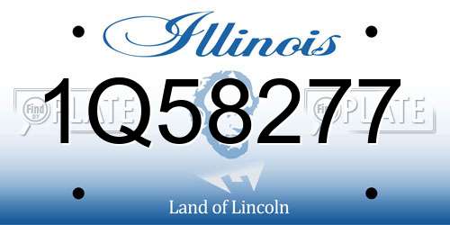 1Q58277 Illinois License Plate