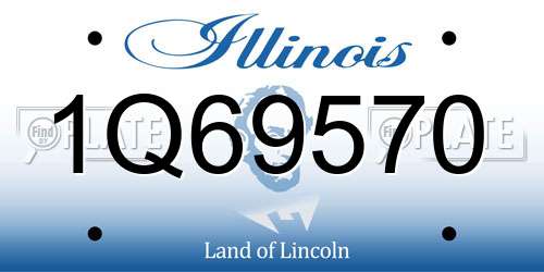 1Q69570 Illinois License Plate