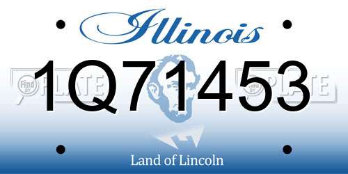 1Q71453 Illinois License Plate