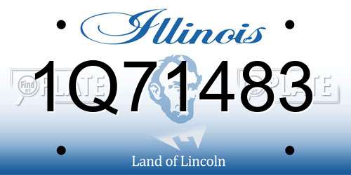 1Q71483 Illinois License Plate