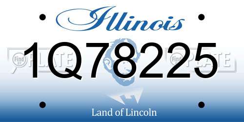 1Q78225 Illinois License Plate