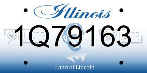 1Q79163 Illinois License Plate