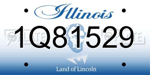 1Q81529 Illinois License Plate