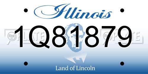 1Q81879 Illinois License Plate