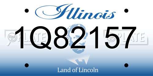 1Q82157 Illinois License Plate