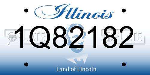 1Q82182 Illinois License Plate