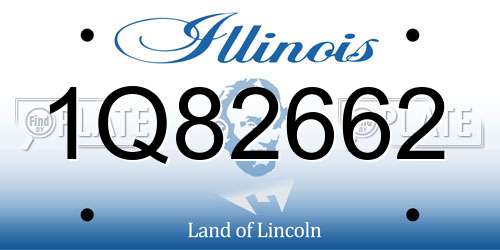1Q82662 Illinois License Plate