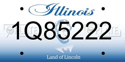 1Q85222 Illinois License Plate
