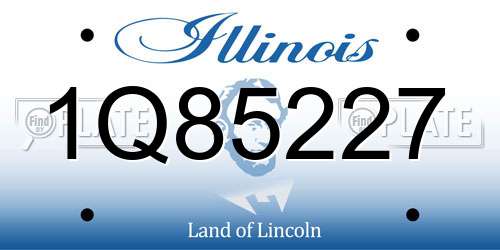 1Q85227 Illinois License Plate