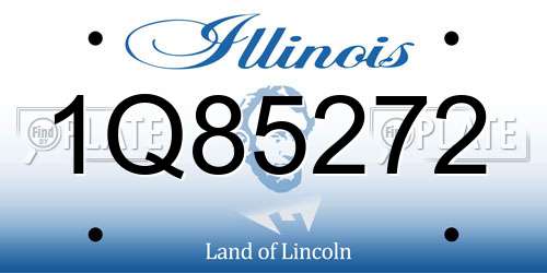 1Q85272 Illinois License Plate