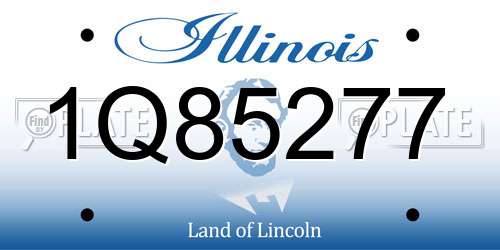 1Q85277 Illinois License Plate