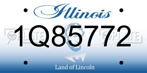 1Q85772 Illinois License Plate