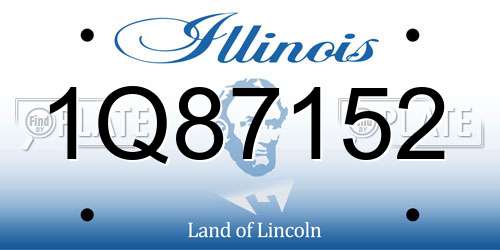1Q87152 Illinois License Plate