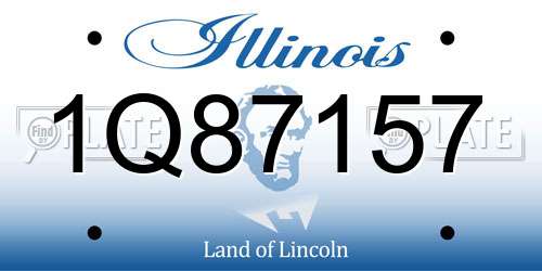 1Q87157 Illinois License Plate