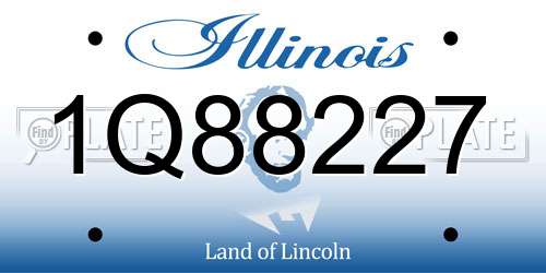 1Q88227 Illinois License Plate