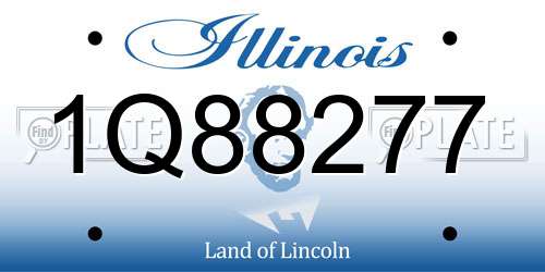 1Q88277 Illinois License Plate