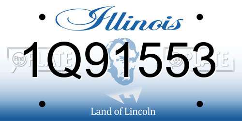 1Q91553 Illinois License Plate