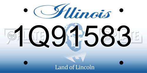 1Q91583 Illinois License Plate