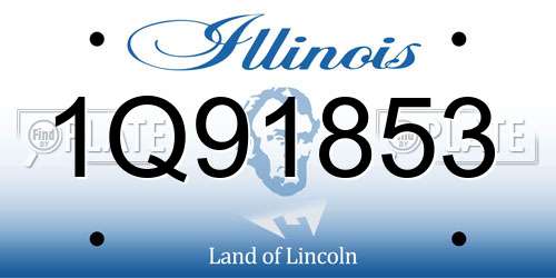 1Q91853 Illinois License Plate