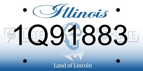 1Q91883 Illinois License Plate