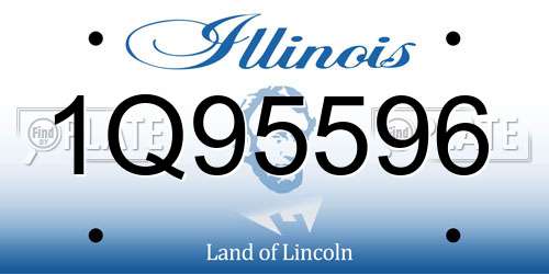 1Q95596 Illinois License Plate