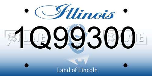 1Q99300 Illinois License Plate