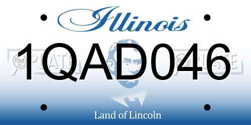 1QAD046 Illinois License Plate