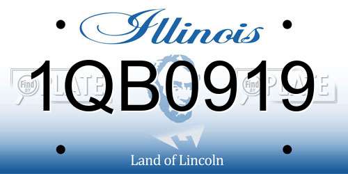 1QB0919 Illinois License Plate