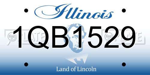 1QB1529 Illinois License Plate