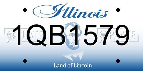 1QB1579 Illinois License Plate