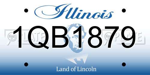 1QB1879 Illinois License Plate