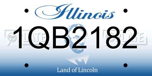 1QB2182 Illinois License Plate