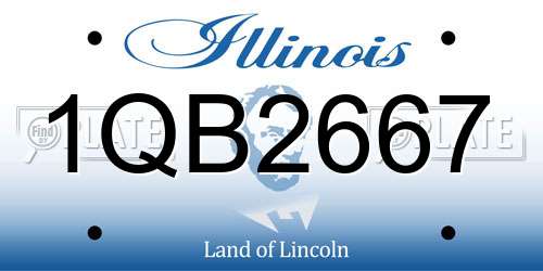 1QB2667 Illinois License Plate