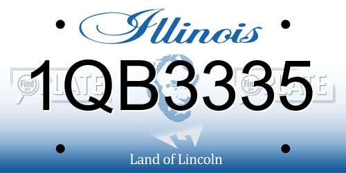 1QB3335 Illinois License Plate