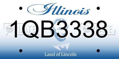 1QB3338 Illinois License Plate
