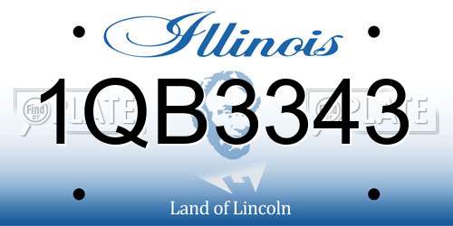 1QB3343 Illinois License Plate
