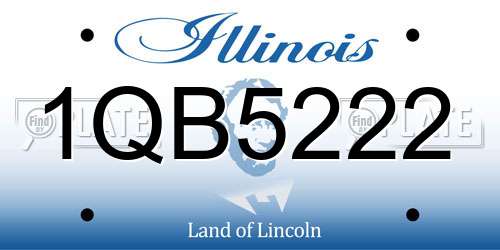 1QB5222 Illinois License Plate