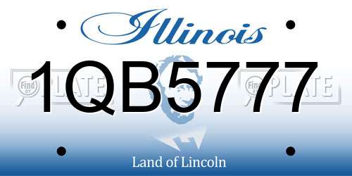 1QB5777 Illinois License Plate