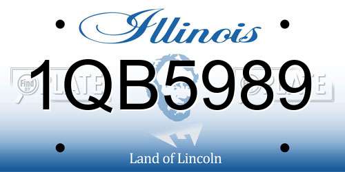 1QB5989 Illinois License Plate