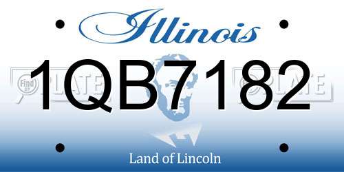 1QB7182 Illinois License Plate