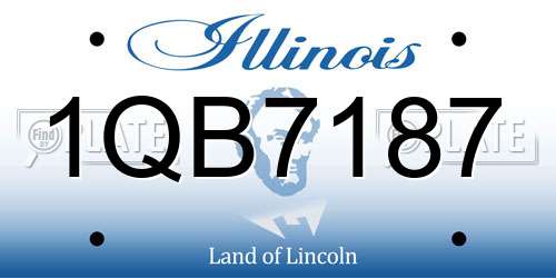 1QB7187 Illinois License Plate
